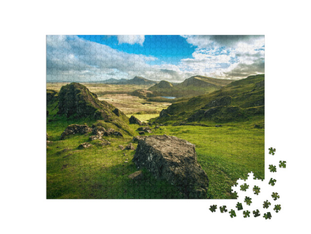 puzzle 1000 dílků „Průsmyk Quiraing na ostrově Skye, Skotsko“