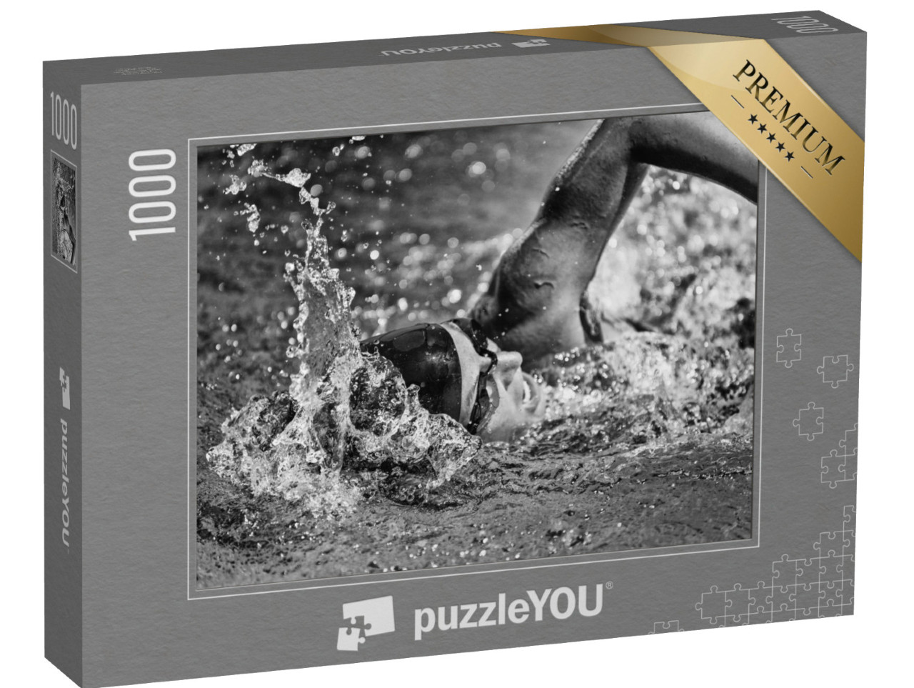 puzzle 1000 dílků „Rychlé plavání - voda v pohybu“