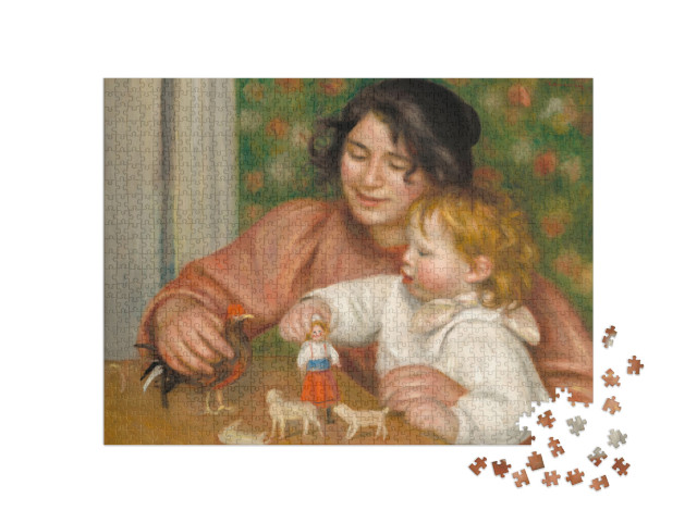 puzzle 1000 dílků „Auguste Renoir - Dítě s hračkou, Gabrielle a malířův syn“