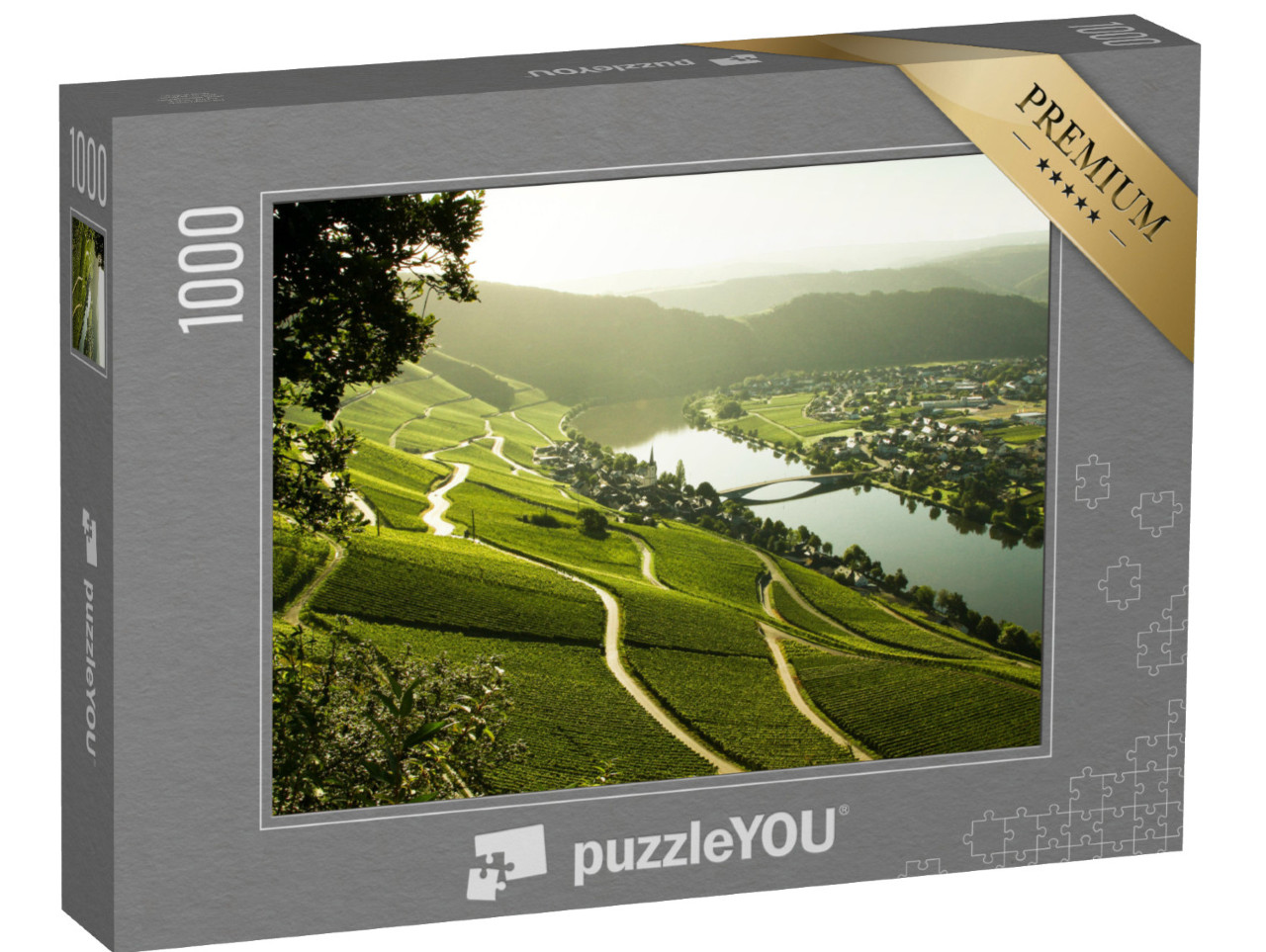 puzzle 1000 dílků „Údolí Mosely v ranním světle“