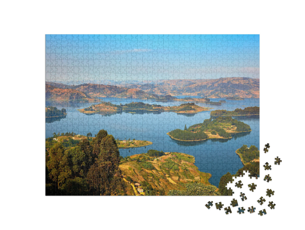 puzzle 1000 dílků „Jezero Bunyonyi, Uganda“