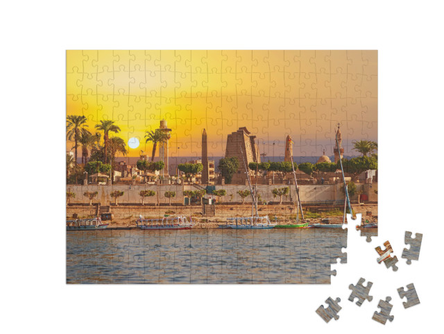 puzzle 200 dílků „Slunečný den na Nilu v Luxoru, Egypt“