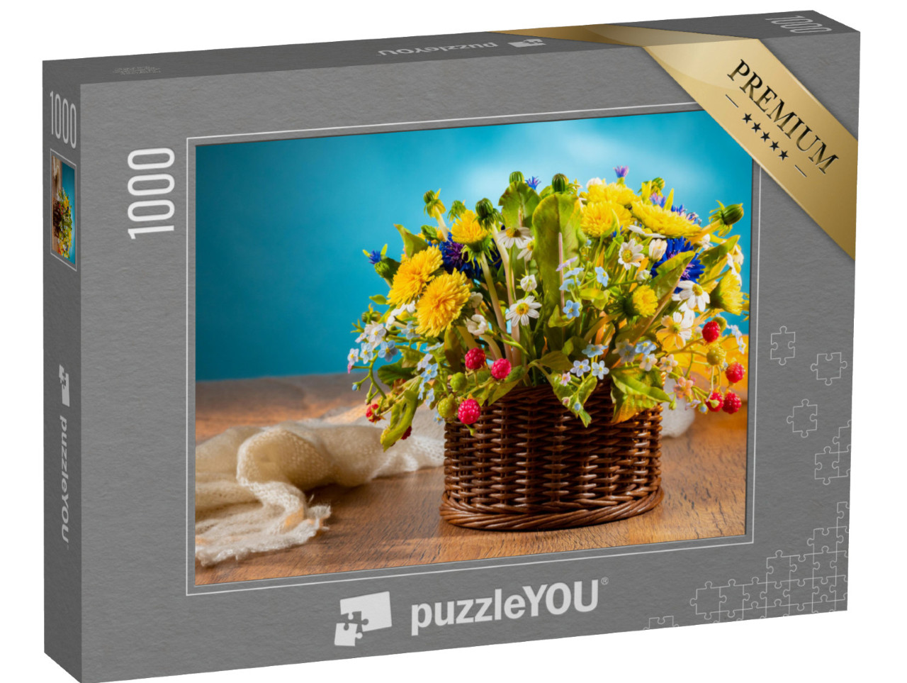 puzzle 1000 dílků „Košík s divokými květinami“