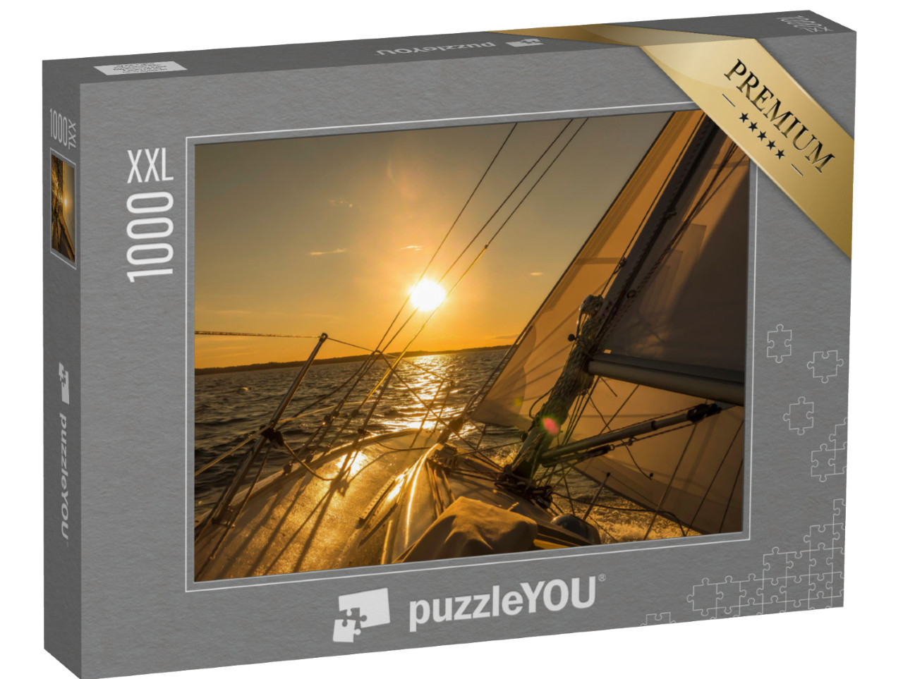 puzzle 1000 dílků XXL „Plachetnice při západu slunce“