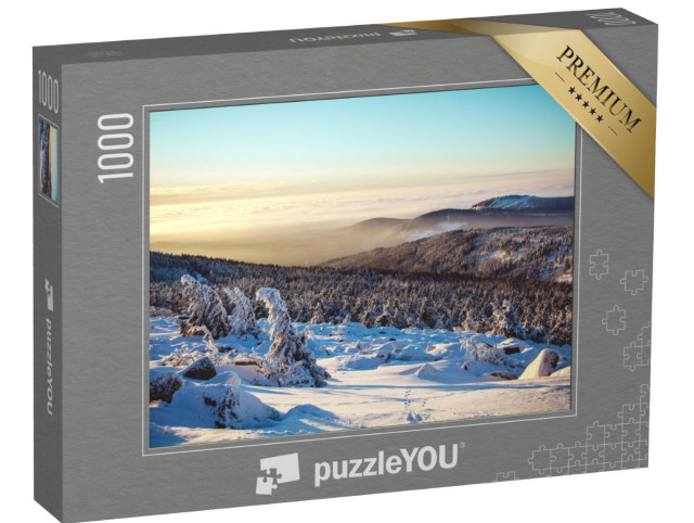 puzzle 1000 dílků „Zima v pohoří Harz, Německo“