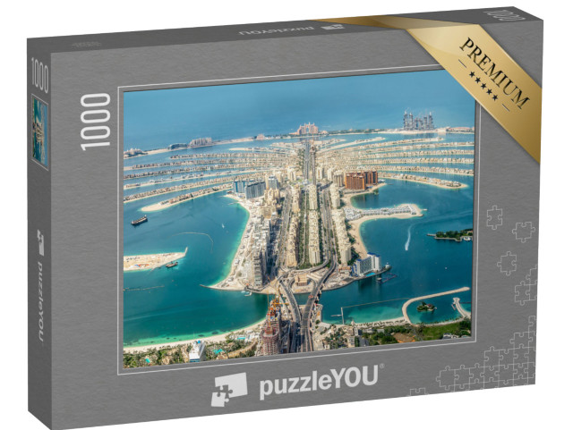 puzzle 1000 dílků „Letecký pohled na Dubaj Palm Jumeirah, Spojené arabské emiráty“