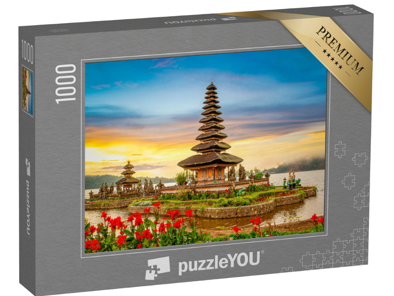 puzzle 1000 dílků „Pura Ulun Danu Bratan, hinduistický chrám na Bali, Indonésie“