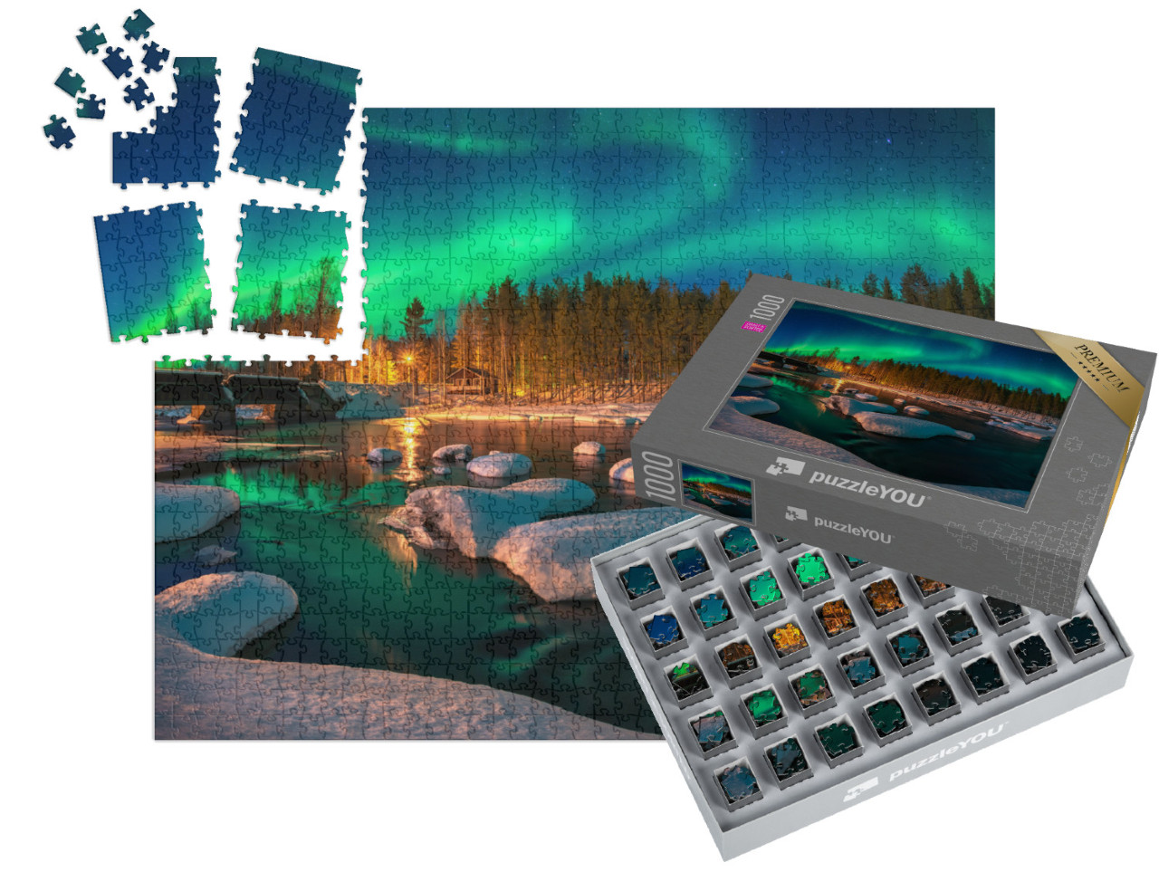 SMART SORTED® | Puzzle 1000 dílků „Aurora borealis: polární záře“