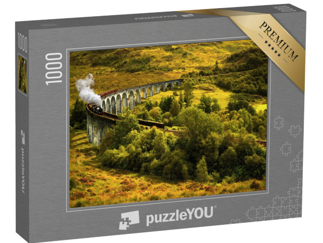 puzzle 1000 dílků „Jakobitský parní vlak na starém viaduktu v Glenfinnanu, Skotsko“