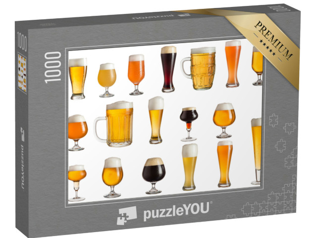 puzzle 1000 dílků „Více různých sklenic různých typů Cold Craft...“
