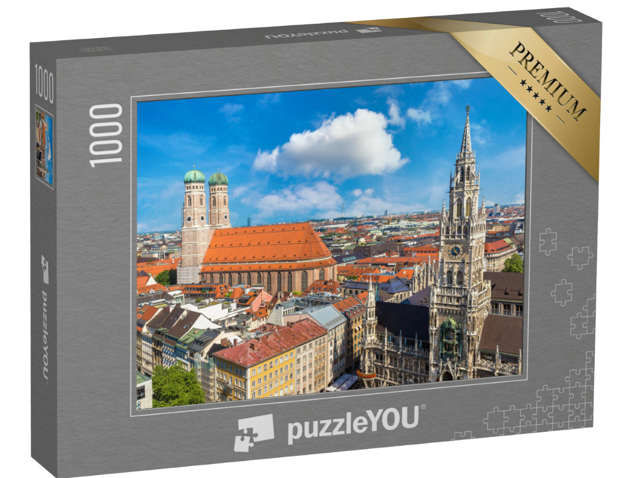 puzzle 1000 dílků „Pohled na Mnichov, Německo“