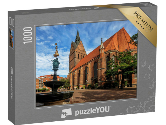 puzzle 1000 dílků „Tržní kostel v Hannoveru, Dolní Sasko, Německo“