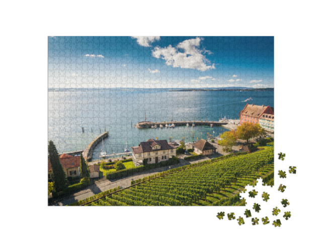 puzzle 1000 dílků „Malebné molo v Bodamském jezeře, Německo“