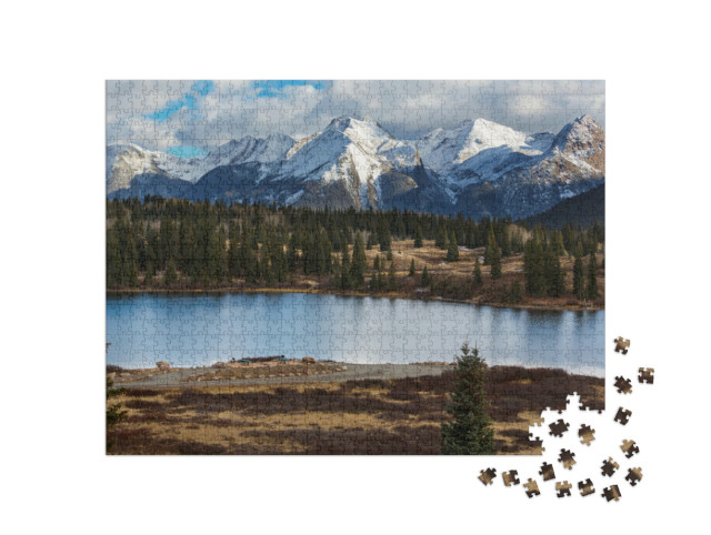 puzzle 1000 dílků „Horská krajina ve Skalistých horách v Coloradu, USA“