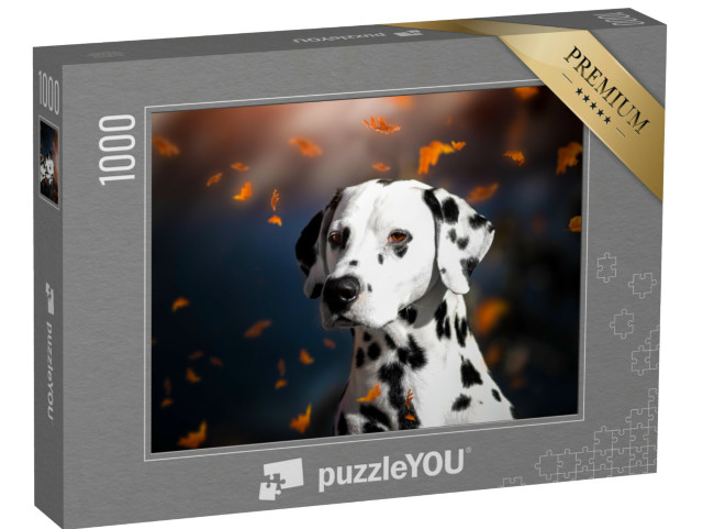 puzzle 1000 dílků „Portrét dalmatina na podzim“