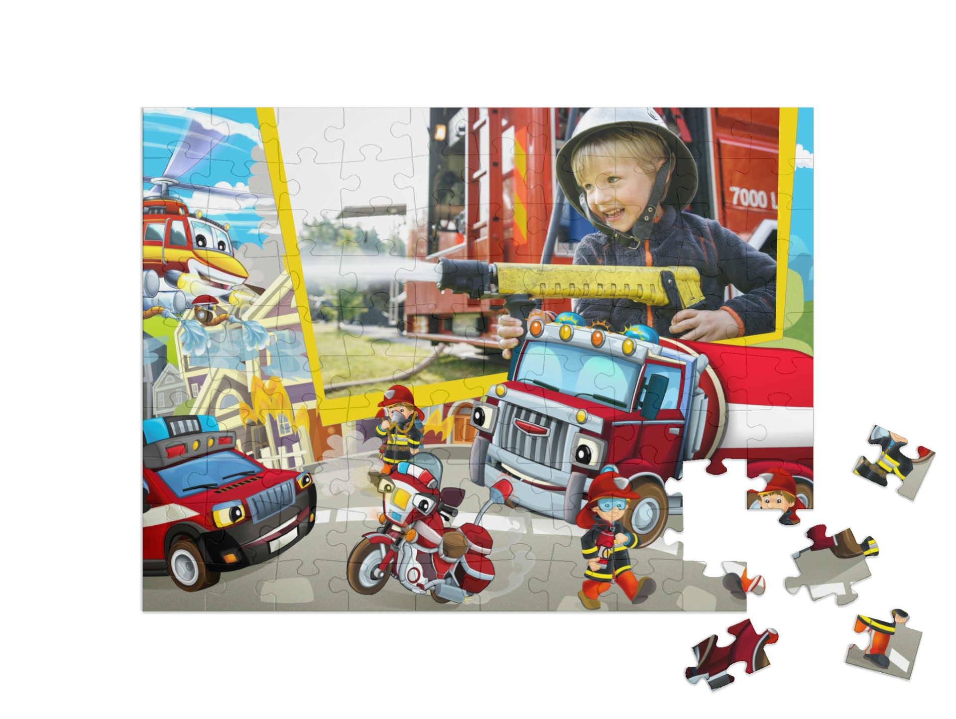 „V akci“ puzzle na šířku