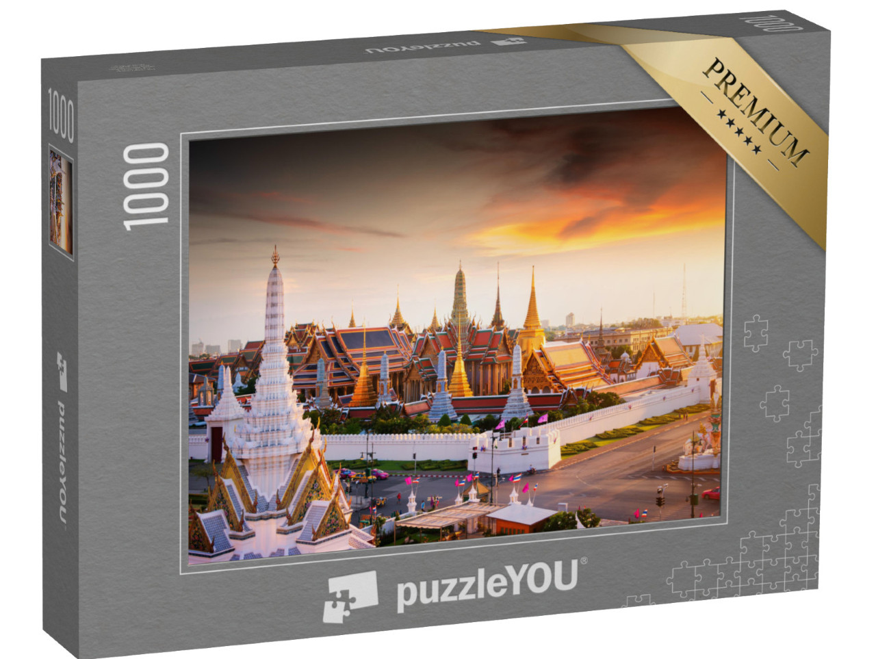 puzzle 1000 dílků „Velký palác za soumraku v Bangkoku, Thajsko“