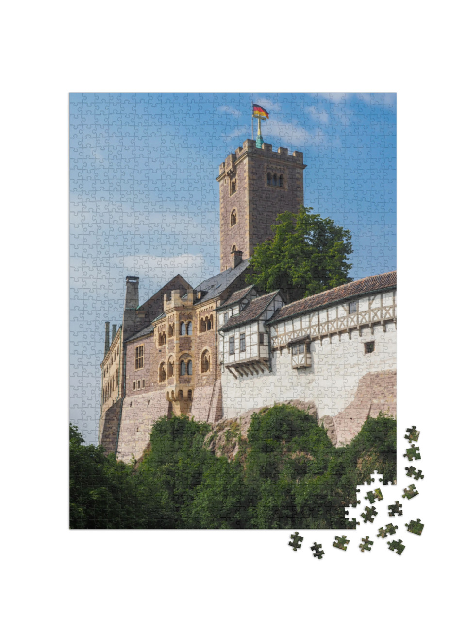 puzzle 1000 dílků „Hrad Wartburg u Eisenachu, Německo“