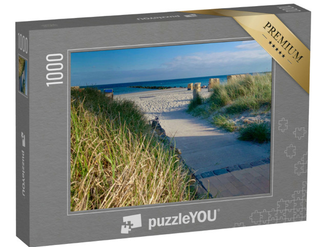 puzzle 1000 dílků „Pohled na písečnou pláž na ostrově Fehmarn v Baltském moři“