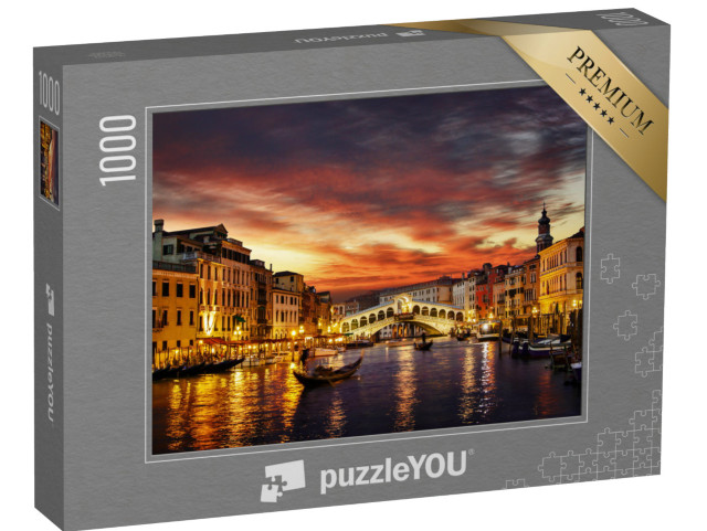 puzzle 1000 dílků „Most Rialto při západu slunce, Benátky, Itálie“