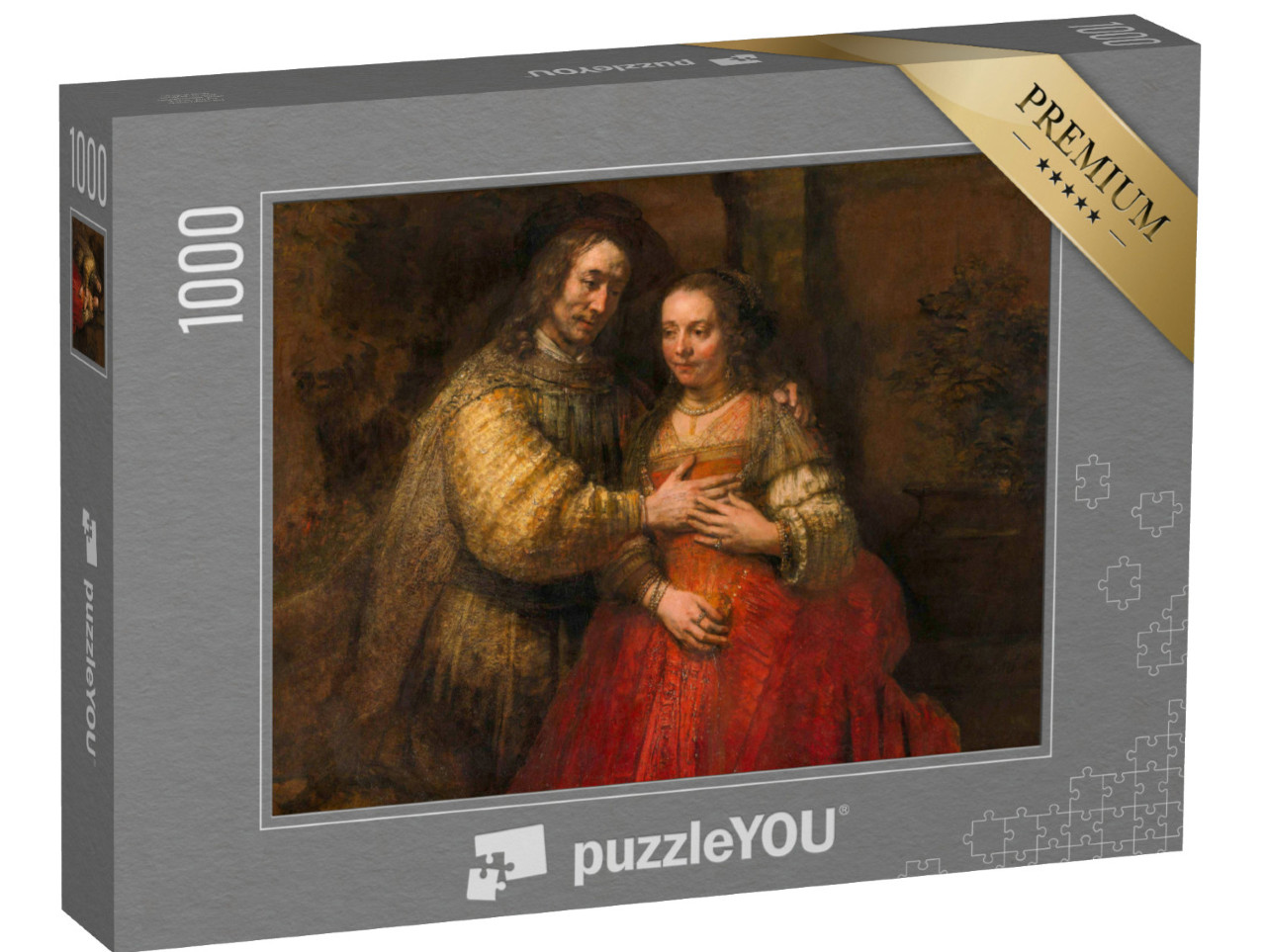 puzzle 1000 dílků „Rembrandt - Isaac a Rebeka“