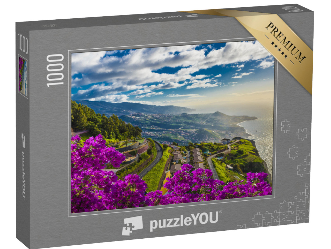 puzzle 1000 dílků „Letecký pohled z nejvyššího bodu: Cabo Girao, ostrov Madeira, Portugalsko“