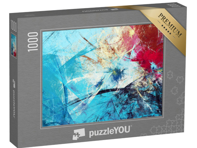 puzzle 1000 dílků „Zimní ráno - abstraktní malba“