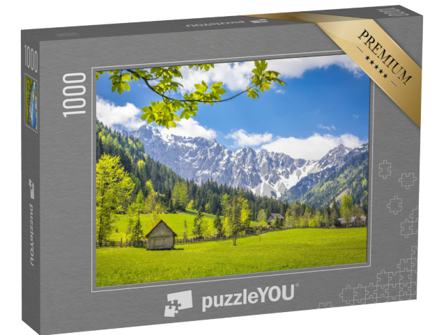 puzzle 1000 dílků „Horská krajina Karawanken, Korutany“