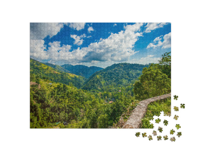 puzzle 1000 dílků „Kávové plantáže a Modré hory, Jamajka“