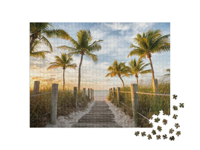 puzzle 1000 dílků „Molo na pláži Smathers Beach, Key West, Florida, USA“