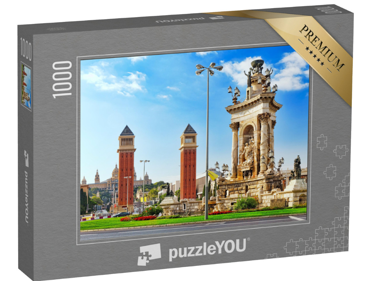 puzzle 1000 dílků „Pohled na náměstí Placa De Espanya v Barceloně“