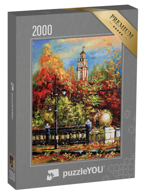 puzzle 2000 dílků „Olejomalba: Starý Vitebsk na podzim“