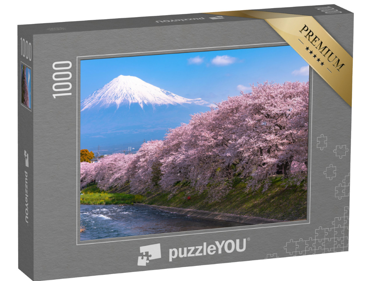 puzzle 1000 dílků „Třešňový květ na hoře Fudži, Japonsko“