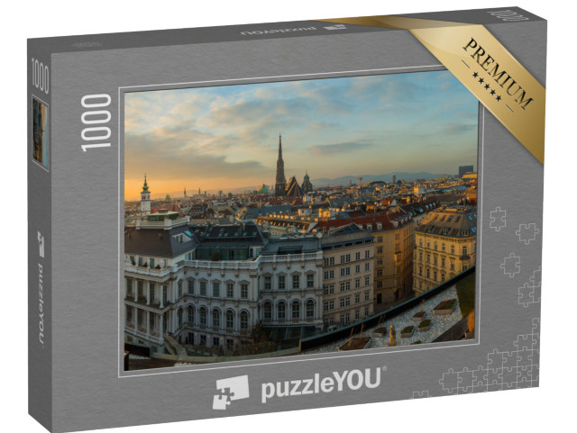 puzzle 1000 dílků „Vídeň při západu slunce, Rakousko“