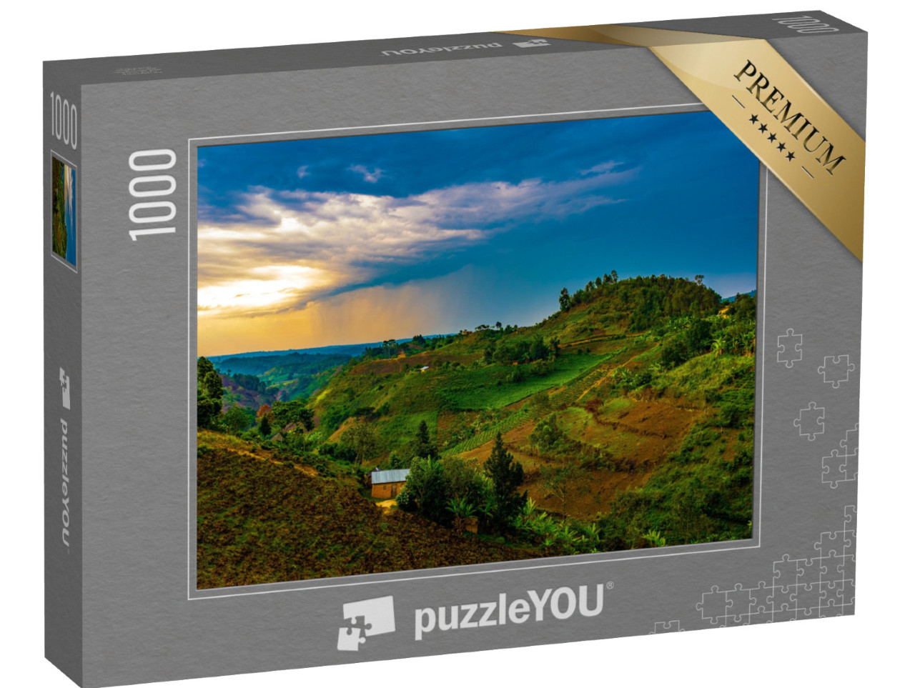 puzzle 1000 dílků „Národní park královny Alžběty, Uganda, Střední Afrika“