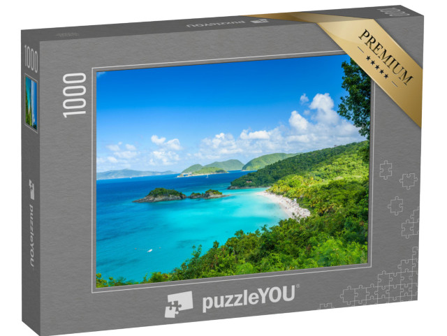 puzzle 1000 dílků „Trunk Bay, Svatý Jan, Americké Panenské ostrovy“