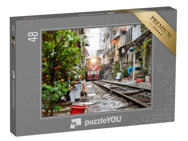 puzzle 48 dílků „Oblíbené místo a hlavní atrakce v Hanoji, Vietnam“