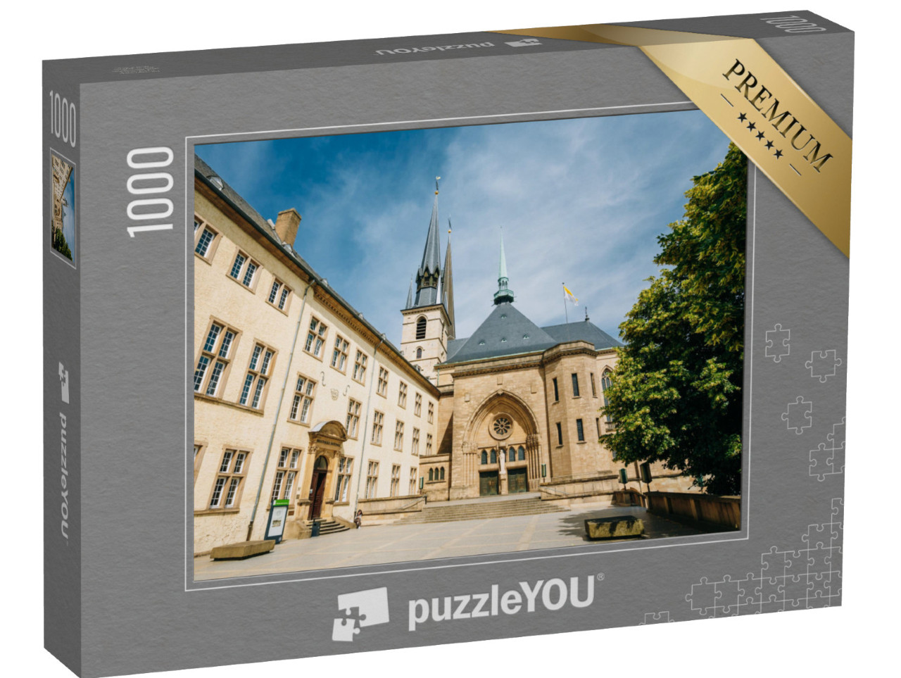 puzzle 1000 dílků „Katedrála Notre-Dame, Lucemburské velkovévodství“