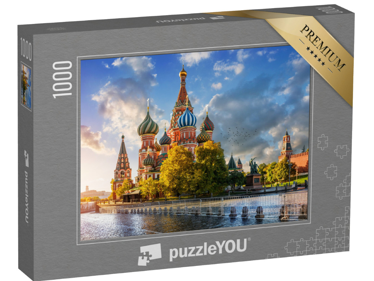 puzzle 1000 dílků „Podzimní ráno v chrámu svatého Basila na Rudém náměstí v Moskvě“